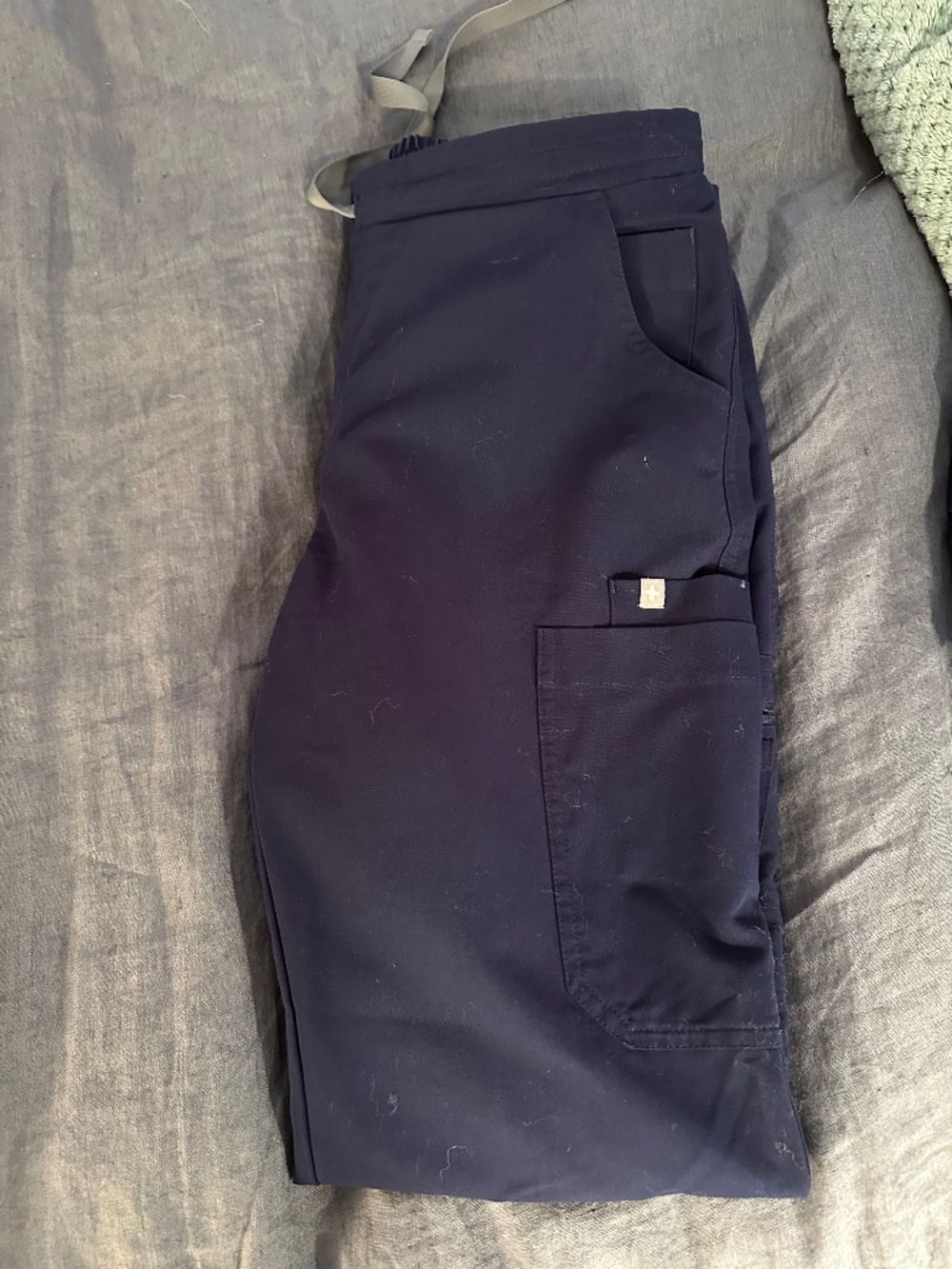Navy blue fig scrub pants